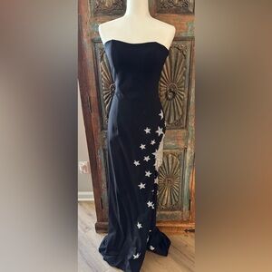 Sherri Hill Black Dress with Star Accents